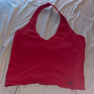 Hollister Vibrant Red Halter Tank